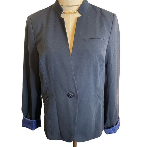 American Eagle Outfitters Navy Blazer Jacket Women size Petite S - Picture 1 of 6